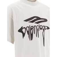 Imbracaminte Balenciaga pentru Barbati - Topuri Balenciaga Balenciaga 3B Liquefied T-Shirt WHITE Barbati (BM 17050063) - B-mall.ro