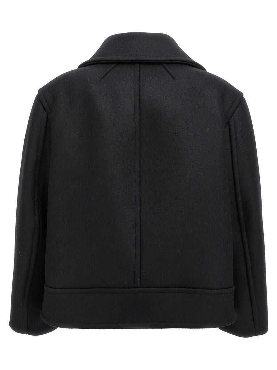 Geci Saint Laurent Saint Laurent Oversized Caban Coat Black Femei (BM 17050564) 2