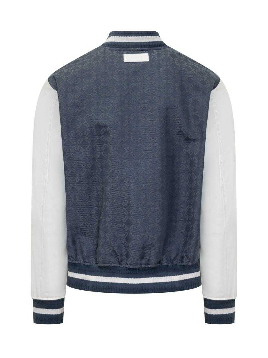 Pulovere Givenchy Givenchy Mixed Mat Varsity Jacket BLUE Barbati (BM 17052382) 2