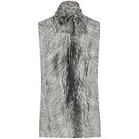 Topuri Dolce & Gabbana Black And White Silk Top Femei