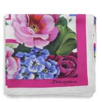 Esarfe Dolce & Gabbana Flowers And Pink Silk Scarf Femei