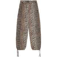 Blugi Ganni Leopard Cotton Jeans Femei