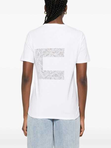 Tricouri Elisabetta Franchi Elisabetta Franchi Viscose Crew-Neck T-Shirt WHITE Femei (BM 17057041) 4