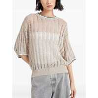 Pulovere Brunello Cucinelli Dama - Pulovere Brunello Cucinelli Brunello Cucinelli Dazzling Sweater Beige Femei (BM 17057248) - B-mall.ro