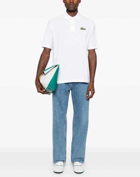 Tricouri Polo Lacoste Loose Fit Pique Polo Shirt WHITE Barbati (BM 17061029) 2
