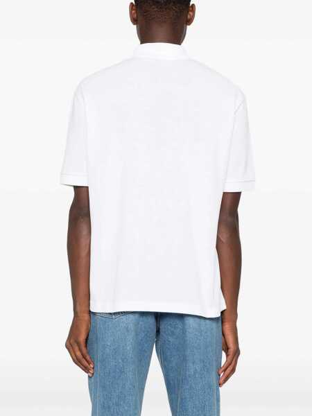Tricouri Polo Lacoste Loose Fit Pique Polo Shirt WHITE Barbati (BM 17061029) 5