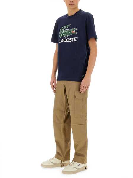 Tricouri Lacoste Cotton T-Shirt With Print BLUE Barbati (BM 17061038) 2