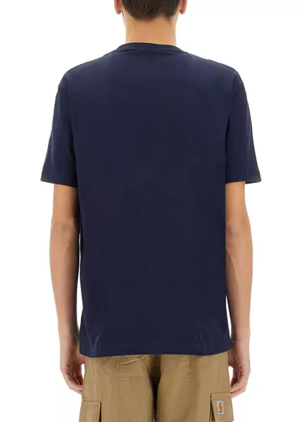 Tricouri Lacoste Cotton T-Shirt With Print BLUE Barbati (BM 17061038) 3