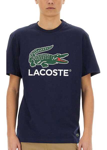Tricouri Lacoste Cotton T-Shirt With Print BLUE Barbati (BM 17061038) 4