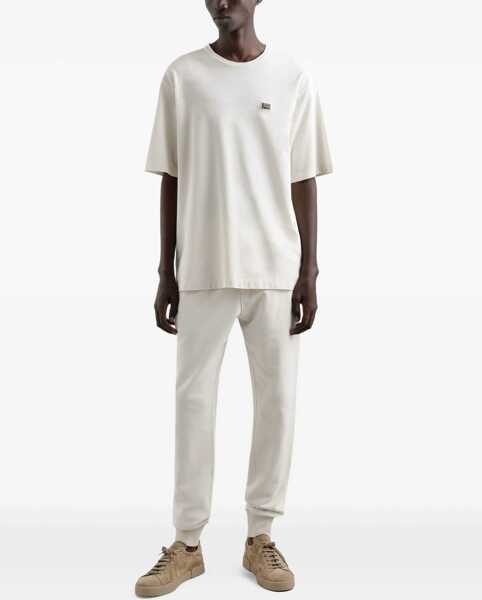 Tricouri Dolce & Gabbana Cotton T-Shirt With Plaque IVORY Barbati (BM 17061053) 2