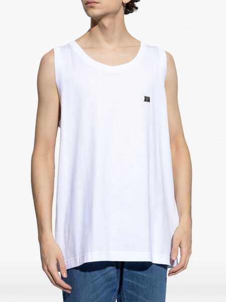 Tricouri Dolce & Gabbana Cotton Over Tank Top WHITE Barbati (BM 17061059) 3