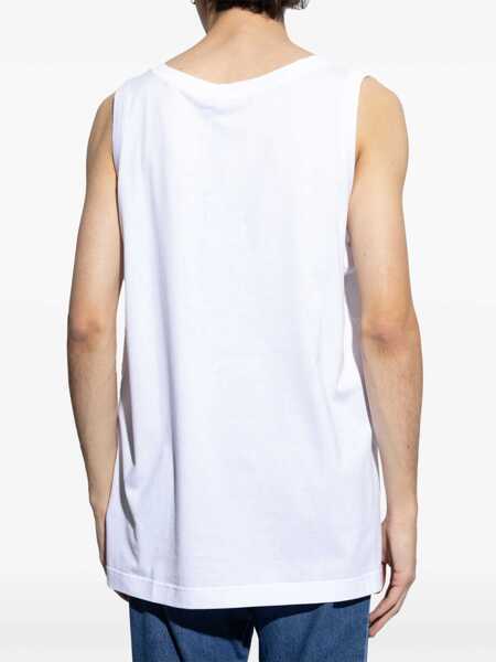 Tricouri Dolce & Gabbana Cotton Over Tank Top WHITE Barbati (BM 17061059) 4