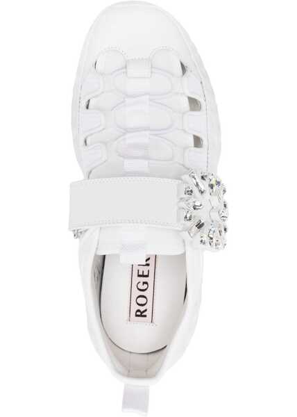 Sneakers Roger Vivier Sneakers With Crystal-Embellished Buckle WHITE Femei (BM 17061458) 4