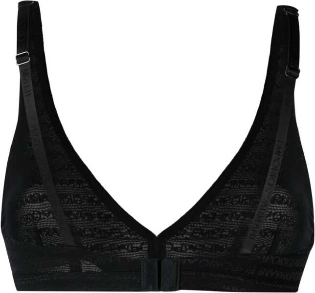 Sutiene Armani Logoed Triangle Bra Black Femei (BM 17061539) 2