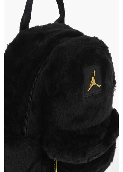 Rucsacuri Nike Jordan Faux Fur Mini Backpack With Logo Black Baieti (BM 17061554) 3