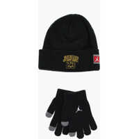 Caciuli Gloves And Beanie Set With Logoed Patch Baieti