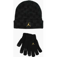 Caciuli Gloves And Beanie Set With All-Over Logo Baieti
