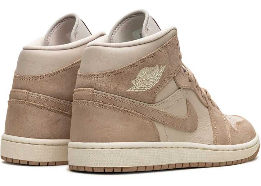 Sneakers Nike Air Jordan Leather And Suede High-Top Sneakers With Logo Beige Femei (BM 17061584) 3