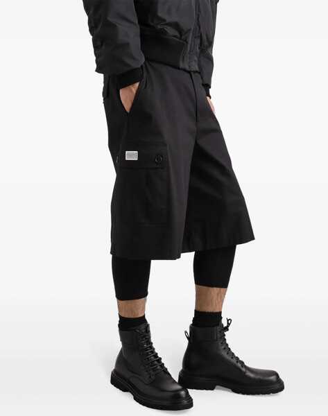 Pantaloni casual Dolce & Gabbana Cotton Cargo Bermuda Shorts BLACK Barbati (BM 17061758) 4