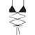Palm Angels Lurex Bikini Triangle With Criss-Cross Lace-Up Green