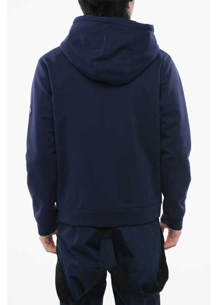 Jachete YVES SALOMON Nylon Blend Solid Color Jacket With Hood Blue Barbati (BM 17061998) 2