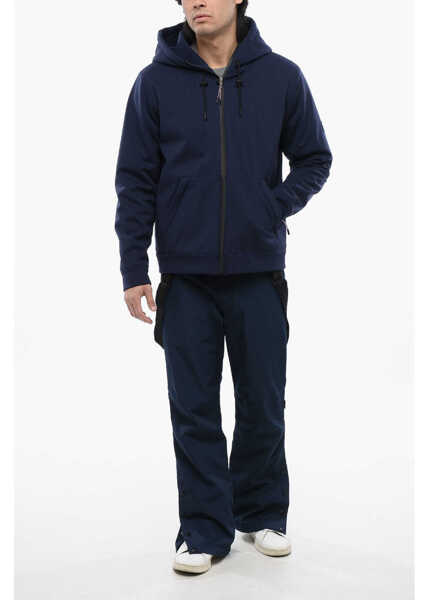 Jachete YVES SALOMON Nylon Blend Solid Color Jacket With Hood Blue Barbati (BM 17061998) 4