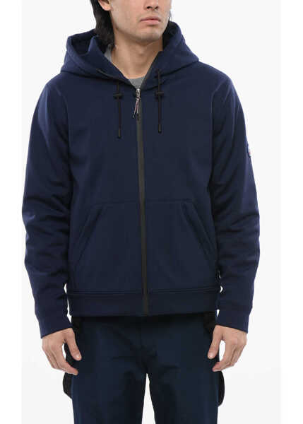 Jachete YVES SALOMON Nylon Blend Solid Color Jacket With Hood Blue Barbati (BM 17061998) 1