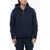 YVES SALOMON Nylon Blend Solid Color Jacket With Hood Blue