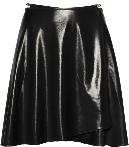 Fuste casual Versace Metallic-Effect Miniskirt With Lace-Up Detailing Black Femei (BM 17062025) 1