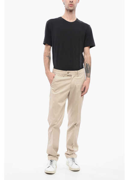 Pantaloni casual CORNELIANI Id Stretch Cotton Chino Pants Beige Barbati (BM 17062070) 4