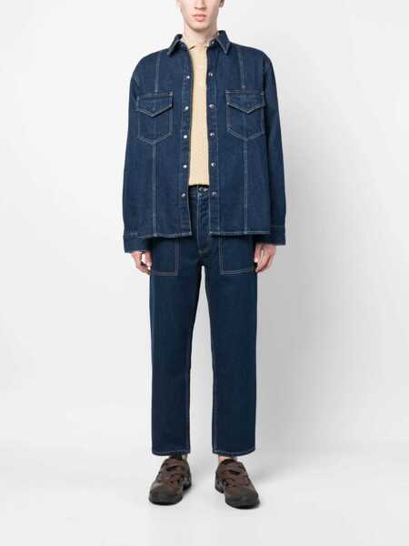 Jachete Nanushka Utility Denim Tristo Jacket Blue Barbati (BM 17062232) 2