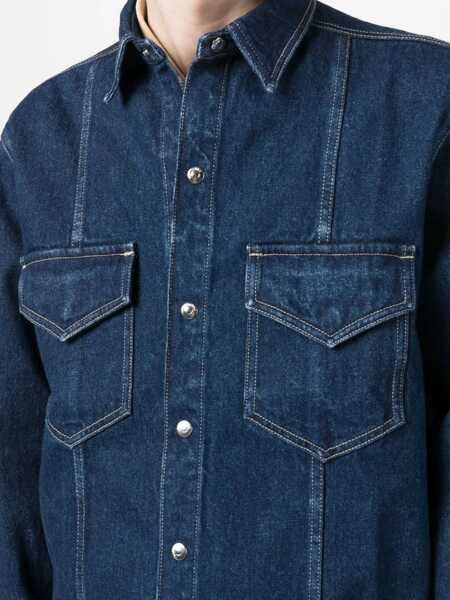 Jachete Nanushka Utility Denim Tristo Jacket Blue Barbati (BM 17062232) 5