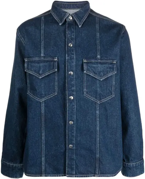 Jachete Nanushka Utility Denim Tristo Jacket Blue Barbati (BM 17062232) 1