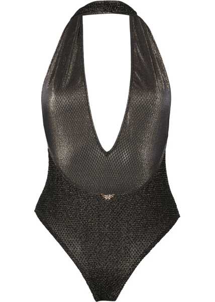 Costume de baie intregi Palm Angels Lurex One-Piece Swimsuit Green Femei (BM 17062241) 2