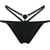 Versace Strappy Bikini Bottom With Medusa Logo Black