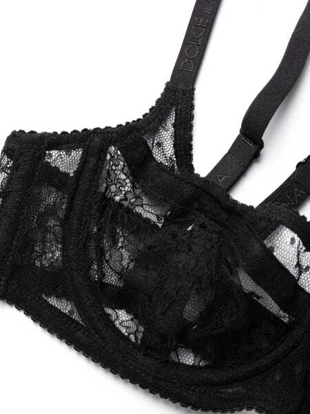 Sutiene Dolce & Gabbana Lace Logoed Bra With Underwire Black Femei (BM 17062250) 3