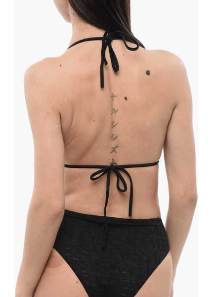 Sutiene DSQUARED2 Bikini Top With Printed Logo Black Femei (BM 17062265) 2