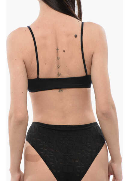 Sutiene DSQUARED2 Bikini Top With Contrasting Logo Black Femei (BM 17062268) 2