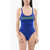 DSQUARED2 Logoed One-Piece Swimsuit With Open Back Blue