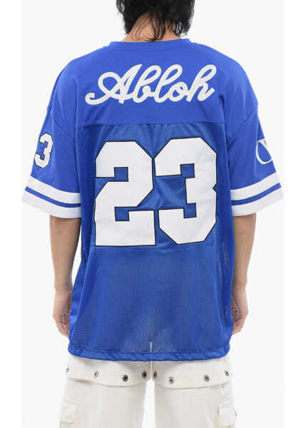 Tricouri Off-White Embroidered Mesh Football T-Shirt Blue Barbati (BM 17062295) 2