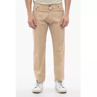 Pantaloni casual Id Solid Color Stretch Cotton 5-Pocket Pants Barbati