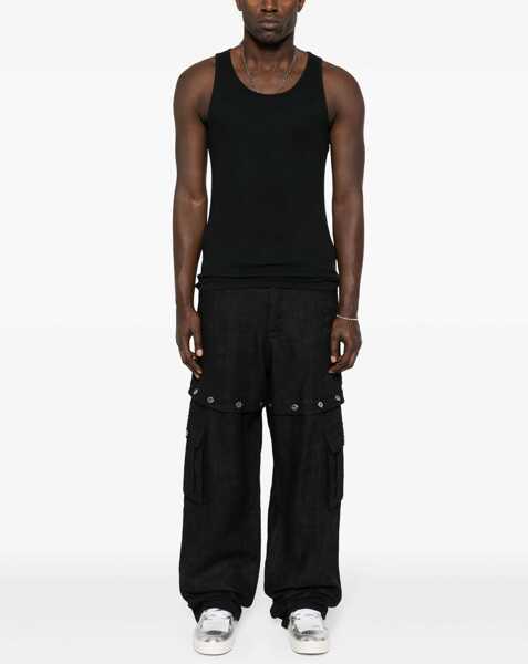 Pantaloni casual Off-White Linen 90Slogo Pants With Modular Design Blue Barbati (BM 17062418) 2