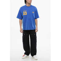 Pantaloni casual pentru Barbati - Pantaloni casual Off-White Linen 90Slogo Pants With Modular Design Blue Barbati (BM 17062418) - B-mall.ro