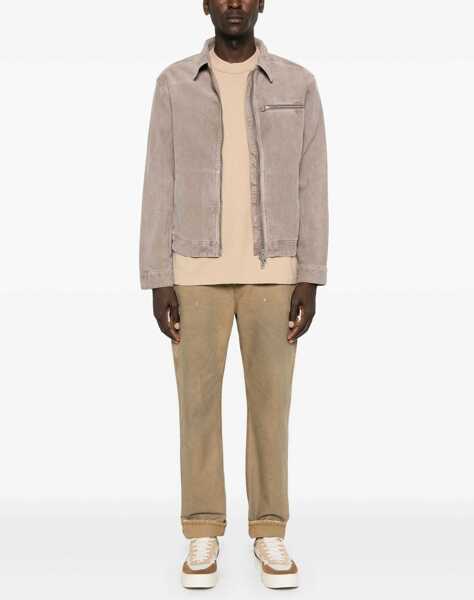 Pantaloni casual AllSaints Straight Fit Curtis Carpenter Pants Brown Barbati (BM 17062427) 2