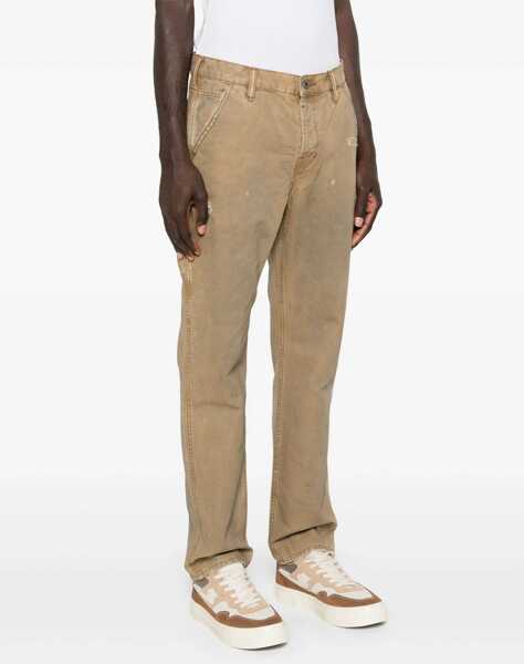 Pantaloni casual AllSaints Straight Fit Curtis Carpenter Pants Brown Barbati (BM 17062427) 3