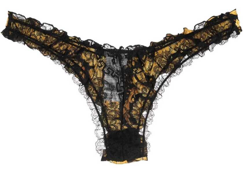 Lenjerie intima Versace Lace Slip With Barocco Motif Black Femei (BM 17062439) 2