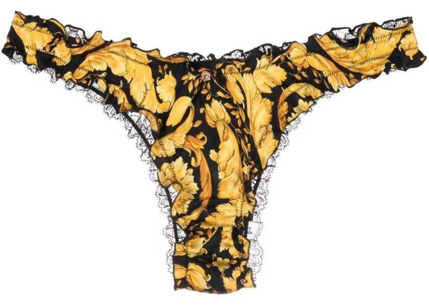 Lenjerie intima Versace Lace Slip With Barocco Motif Black Femei (BM 17062439) 1