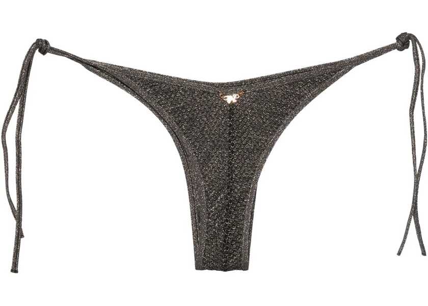 Costume de baie intregi Palm Angels Lurex Bikini Slip With Logoed Application Green Femei (BM 17062442) 2