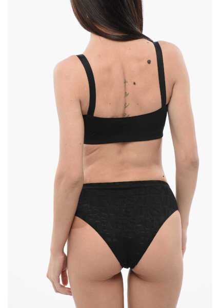 Sutiene DSQUARED2 Sporty Bra With Flocked Logo Black Femei (BM 17062457) 2