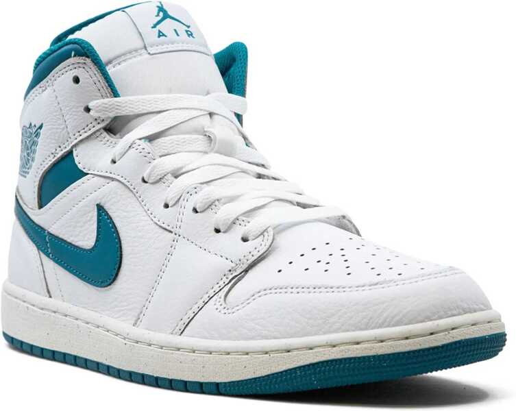 Sneakers Nike Air Jordan Two-Tone Leather 1 Mid Se High-Top Sneakers White Barbati (BM 17062487) 2